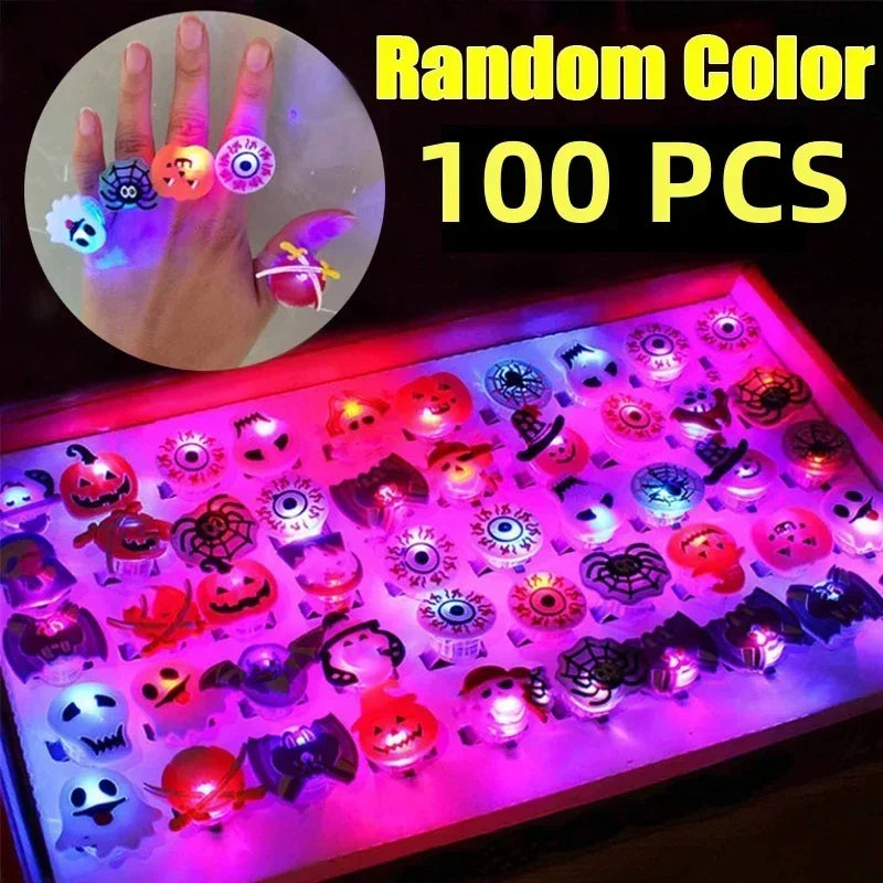 🎁LED Light Halloween Glowing Ring😍 - Set with 50pcs