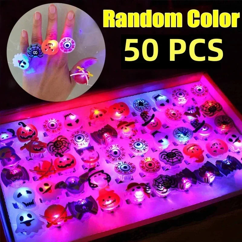 🎁LED Light Halloween Glowing Ring😍 - Set with 50pcs