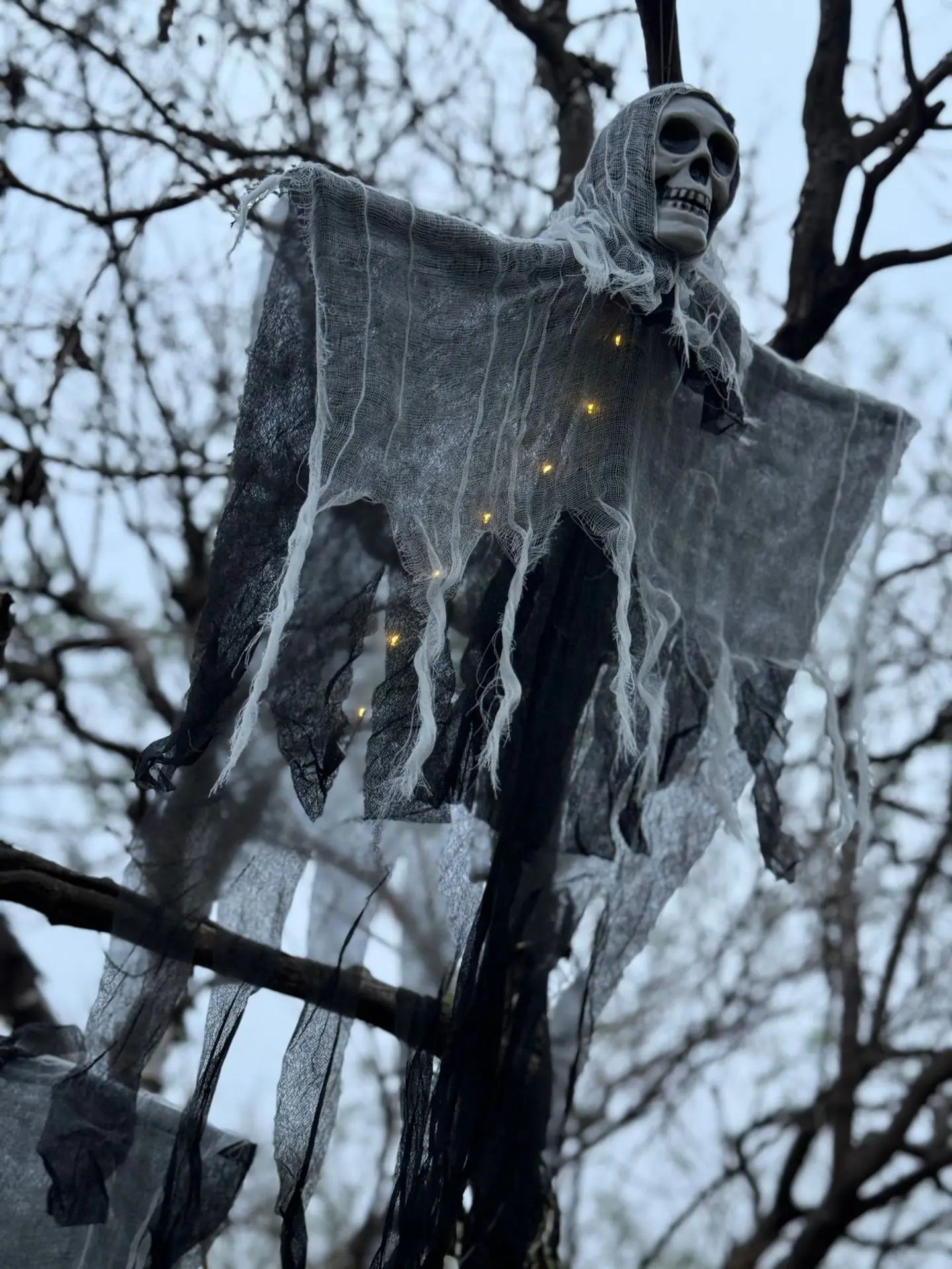Ghost LED Light Glow Skull Ornaments