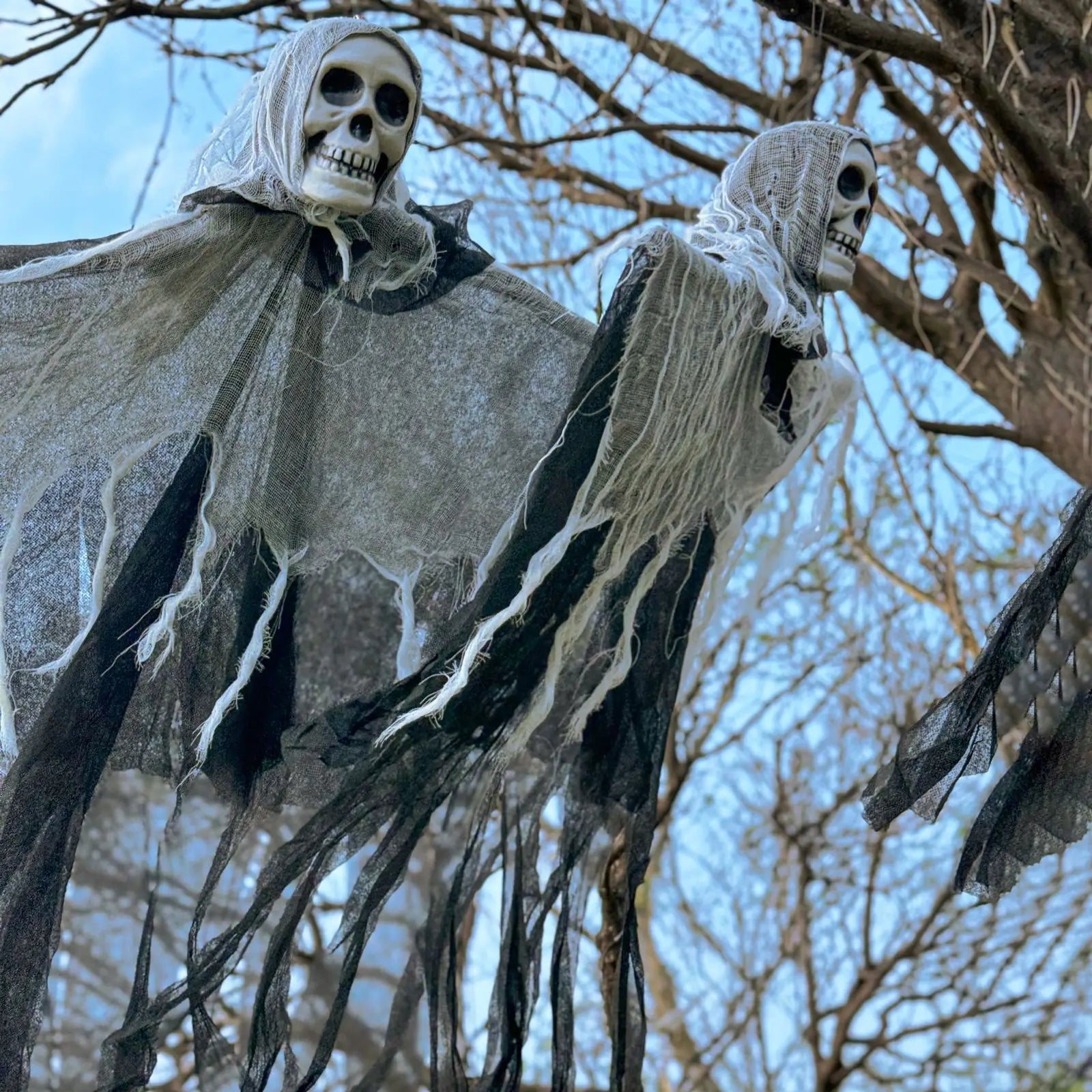 Ghost LED Light Glow Skull Ornaments