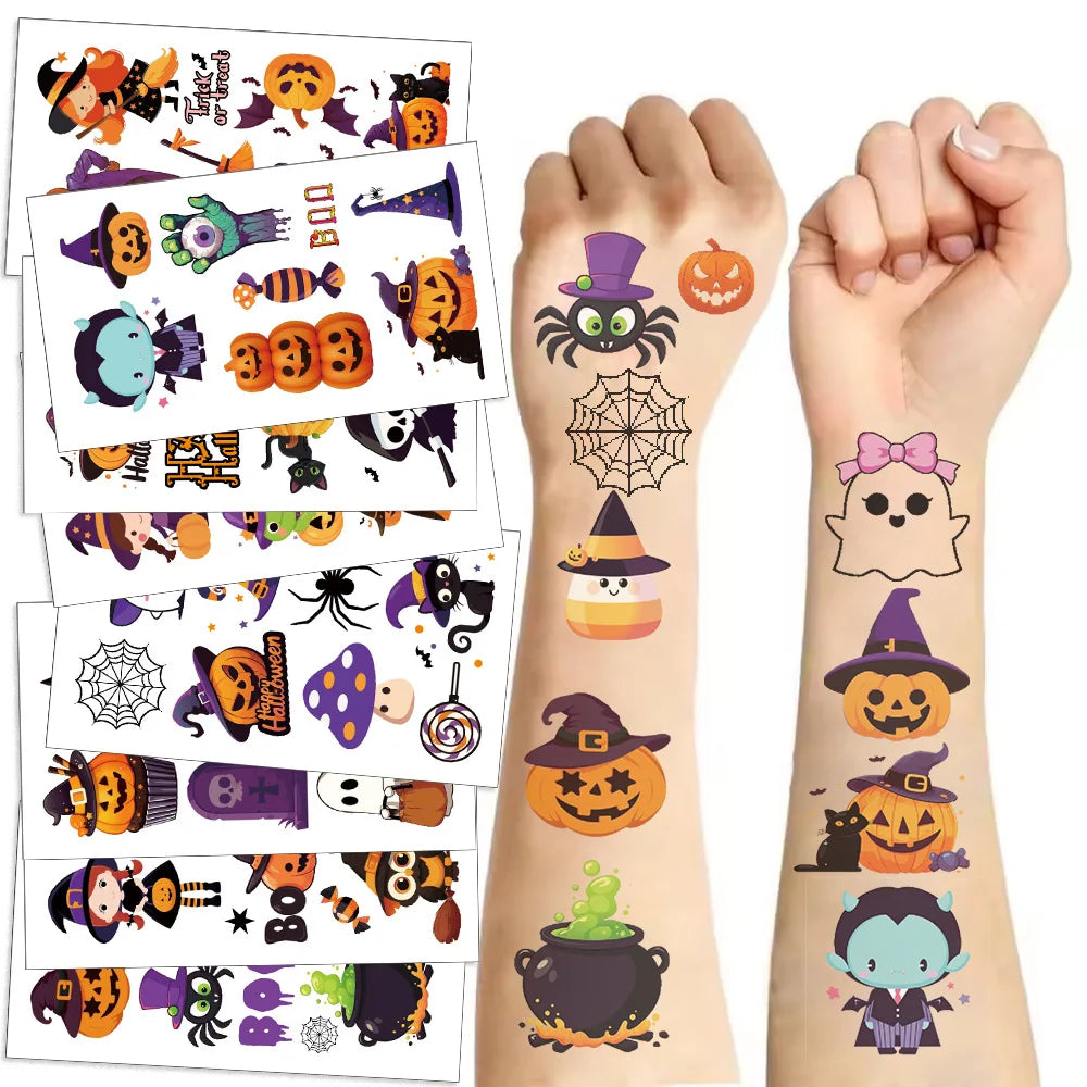 Halloween Temporary Tattoo Stickers for Kids-10 Sheets