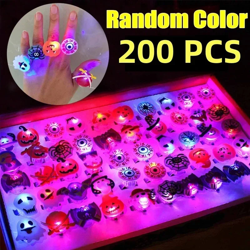 🎁LED Light Halloween Glowing Ring😍 - Set with 50pcs